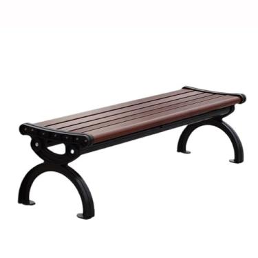 Imagem de Banco de jardim marrom escuro alumínio lazer multipessoas banco externo banco de parque 1,5/1,8 m banco de varanda (grande)