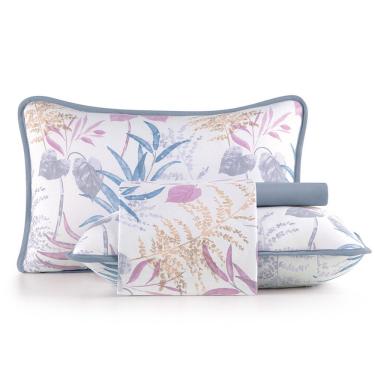 Imagem de Jogo De Cama King 4 Peças Altenburg Malha Fio Penteado 100% Algodão - Fresh Tropical