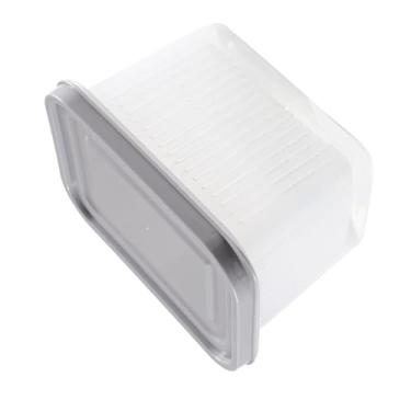 Imagem de Container para Alimentos com Caixa de Drenagem e Tampa Plástico PP Armazenamento na Geladeira Cozinha Vegetais Ingredientes Manutenção Frescor