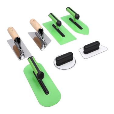 Imagem de Generic Conjunto de Espátula de Acabamento de Gesso Veneziano, Ferramentas de Reboco de Pintura Artística de Parede de Aço Inoxidável Polido Com Cabo Ergonômico para Tarefas