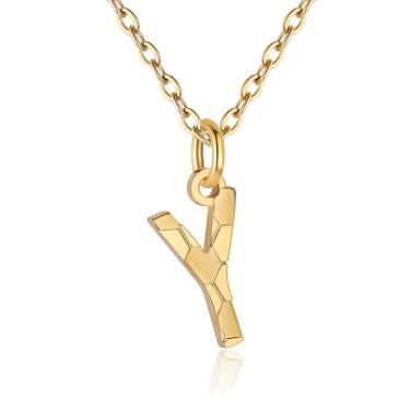 Imagem de RUOOUY Colar feminino com inicial de futebol banhado a ouro 18K, pingente de letra A-Z, joia de futebol, acessórios esportivos, presente de Natal para namorada, filha, Aço inoxidável, Sem Pedra