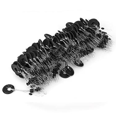 Imagem de Bobber de pesca de borracha Stopper Float Sinker 100 Pcs Macio Durável Cilindro Oval Bóia Float Stop para Pesca em Água Salgada de Água Doce Preto Tamanho Médio (Saco de azeitona normal tamanho médio)