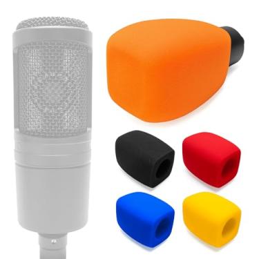 Imagem de Voarmaks Capa de microfone de espuma de para-brisas AT2020 compatível com Audio-Technica AT2020 AT2035 AT2040 AT2050 ATR2500 ATR2500X AT4040 AT4033A AT4050 BP40, 1 peça de filtro pop de microfone