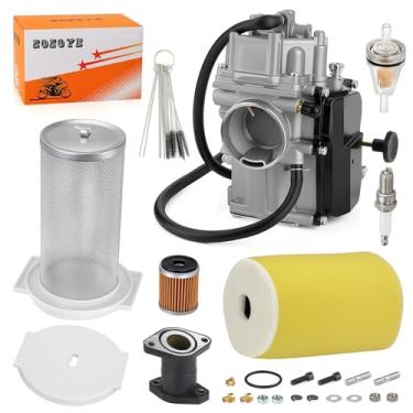 Imagem de Carburador carburador + coletor de admissão + kit de suporte de gaiola de filtro de ar para Yamaha Big Bear Moto-4 Kodiak 350 400 YFM350FW/ER (exclui YFM350FWBJ/FWBJ_MNH) YFM400F 1987-1998 3HN-13586