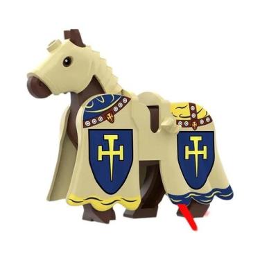 Imagem de Figuras De Soldados Cavaleiros Medievais Com Armaduras E Cavalos De Gu