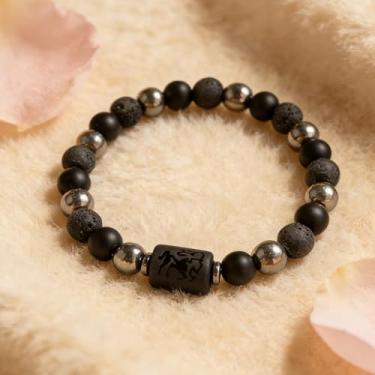 Imagem de Pulseiras elásticas para mulheres, homens, olho de tigre natural, lápis-lazúli, contas de cristal, pulseiras elásticas para alegria, felicidade, prazer, joias empilháveis para homens, pulseiras