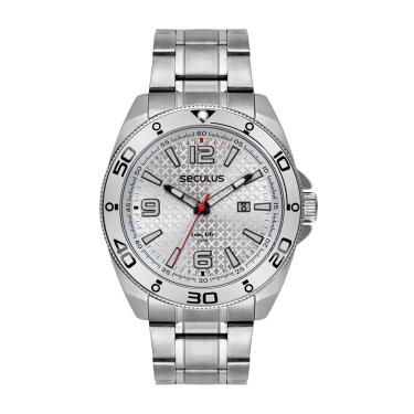 Imagem de Relógio Seculus Masculino Ref:77241g0svna1 Esportivo Prateado