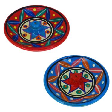 Imagem de Incensário Peruano Redondo em Cerâmica- Escolha a Cor