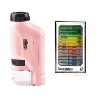 Imagem de Microscópio Portátil Infantil 60-120X Alimentado Por Bateria Kit Educa