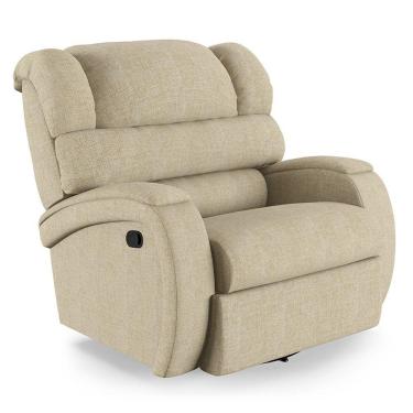 Imagem de Poltrona Do Papai Reclinável Napoli Glider Giratória Massagem Linho Bege Fh1