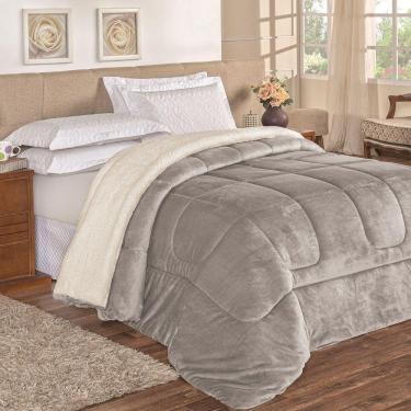 Imagem de Coberdrom Apollo Solteiro Sherpa Manta 1 Peça Cinza