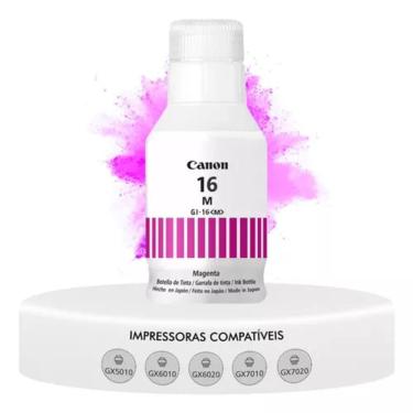 Imagem de Tinta Canon Gi-16c Gi16c Magenta|mega Tank Gx6010 Gx7010 Gx5010 | Original 132ml