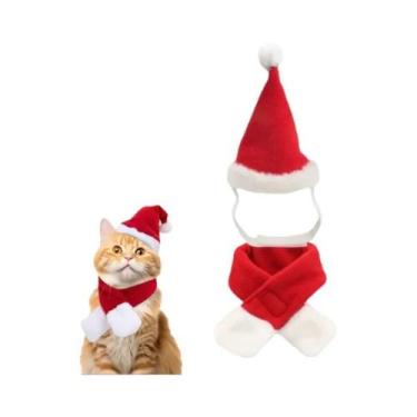 Imagem de Conjunto De Fantasia De Natal Para Cães E Gatos Pequenos, Ajustável, C