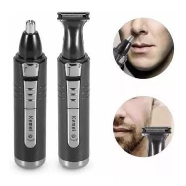 Imagem de Aparador Cortador De Pelos Nariz Orelhas 2 Em 1 Recarregavel - Kemei