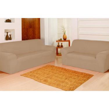 Imagem de KIT Capa de Sofá Coladinha Floral Adere 2 Peças 02 e 03 Lugares Estamp