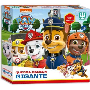 Imagem de QUEBRA-CABECA Madeira Patrulha Canina Gigante 16PCS - Nig Brinquedos