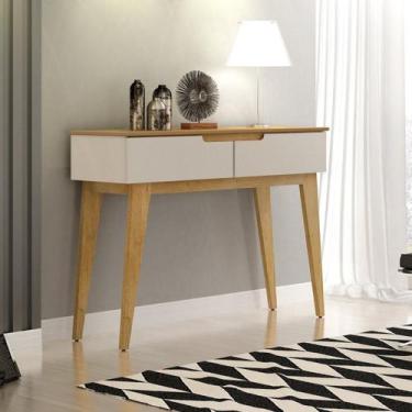 Imagem de Aparador Belíssima 2 Portas com Vidro 120cm Off White/Cinamomo - Valde