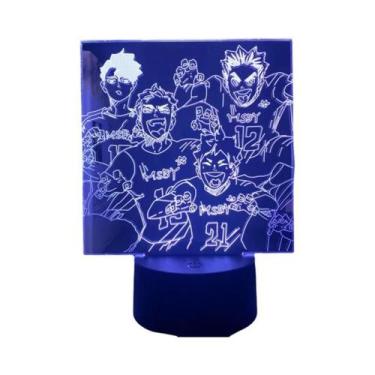 Imagem de Luz Noturna 3D Acrílica Para Quarto Infantil, Figura De Anime Haikyuu 