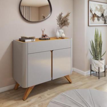 Imagem de Buffet para Sala de Jantar 100% 2 Portas 92cm MDF Pés Florença Off Whi