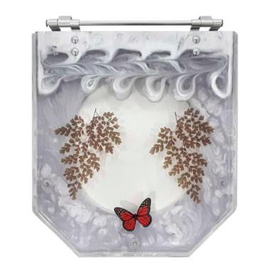 Imagem de Acento Sanitário Acrílico Decorada Atrium Branco para vaso Incepa