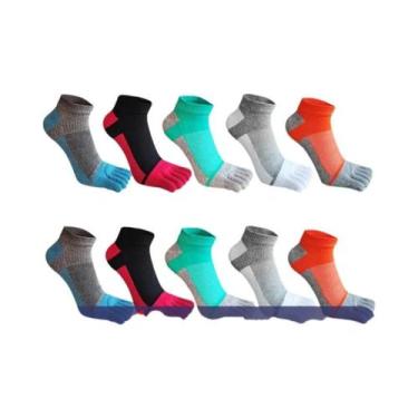 Imagem de Meias De Verão Coloridas E Respiráveis Para Homens, Meias De Dedo Com 