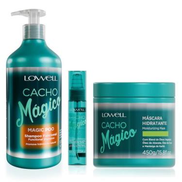 Imagem de Kit Lowell Cacho Magico Shampoo, Mascara 450g e Magic Oil