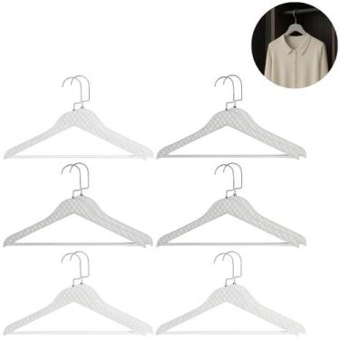 Imagem de Kit 12 Cabides Premium Plástico Resistente Design Moderno - Fx