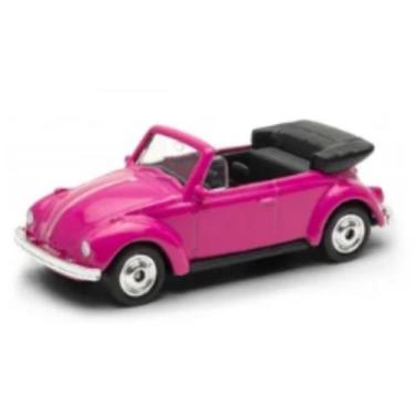 Imagem de Miniatura Volkswagen Fusca Conversível Rosa 1/64 - Califórnia toys 