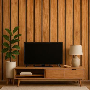 Imagem de Papel de Parede Adesivo 5 Metros Tipo Contact 5mx45cm Madeira Ripada R