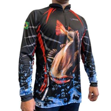 Imagem de Camisa de Pesca Proteção Solar UV Pirarara - Oficial da Pesca M, GG