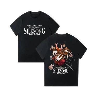 Imagem de Camiseta Gráfica Unissex Y2K Retro Hollow Knight Silksong Casual Com C