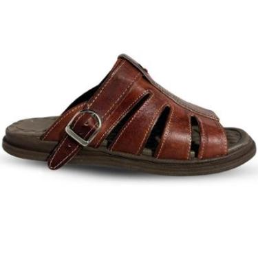 Imagem de Sandália Rubim Chinelo Ortopédica Em Couro Masculina-Masculino