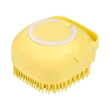 Imagem de Escova De Massagem Multifuncional De Silicone Macio Para Banho De Cães