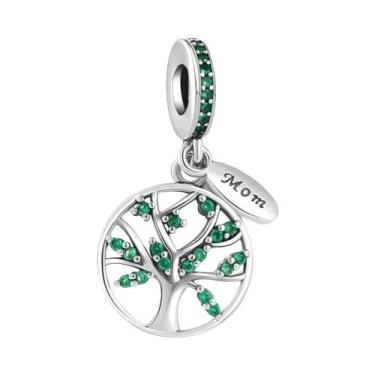Imagem de Pingente Árvore Genealógica Prata 925 Charm Mãe Pai Amor Eterno Para P
