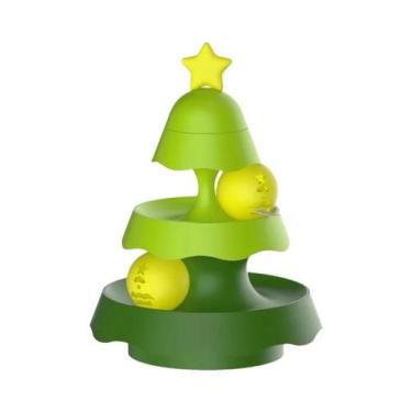 Imagem de Brinquedo Para Gatos Em Forma De Árvore De Natal Luminosa, Pista Multi