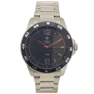 Imagem de Relógio Masculino de Aço Tuguir Analógico Infinity TGI37077 Prata e Pr