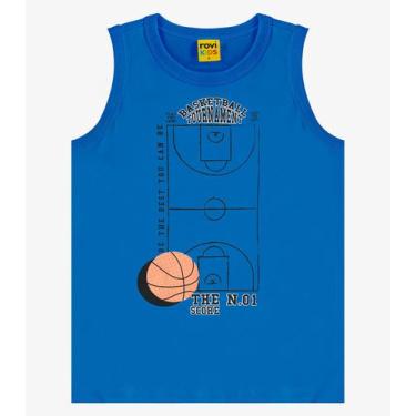 Imagem de Regata Meia Malha Rovi Kids Azul, 10, Azul