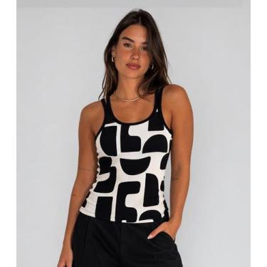 Imagem de Regata Feminina Com Abertura Na Alça Infinita Cor Bege, M, Bege