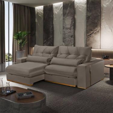 Imagem de Sofa 290 cm Braco 25 cm Retratil e Reclinavel Lake Meu Sofa Online