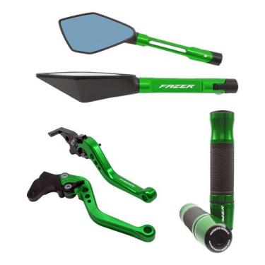 Imagem de Manete Manopla Retrovisor Fazer 150 250 Gravado A Laser - Special Leve