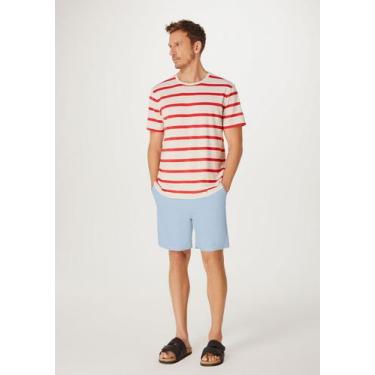 Imagem de Bermuda Masculina Reta Fio Tinto - Hering, 044, Azul
