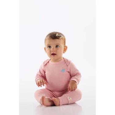Imagem de Body Manga Longa Para Bebê Unissex Up Baby, Rosa, G