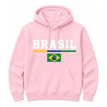 Imagem de Moletom Adulto 100% Algodao Brasil Copa Hexa Unissex Macio Confortavel