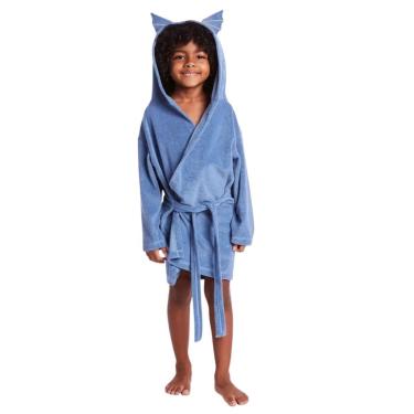 Imagem de Roupão Tip Top Infantil Menino Dragãozinho Com Capuz Azul-Unissex