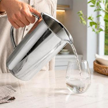 Imagem de Jarra Inox 1,5L Para Água Suco Chá Gelado Mesa Posta - DOLCE HOME