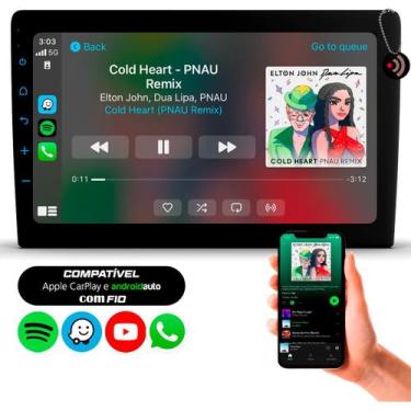 Imagem de Central Multimídia Slim 9 Polegadas MP5 RS-908BR Prime Apple CarPlay A