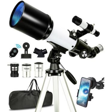 Imagem de Telescópio Refrator Portátil TWJ 80mm - Abertura Focal de 500mm