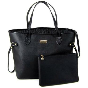 Imagem de Bolsa tiracolo/mão em material sintético tipo linho maria adna