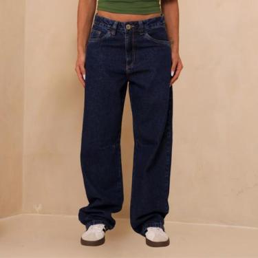 Imagem de Calça Jeans Baggy Com Recortes Feminino Revanche Arelate, 44