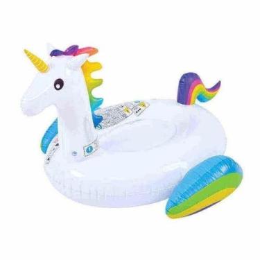 Imagem de Boia Inflavel Unicornio Arco Iris Cute Praia Piscina Verao - Zippy
